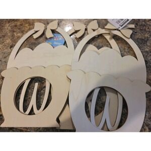 DIY Easter Basket Wood Decor Floral Egg Spring Craft. One Giant Egg
